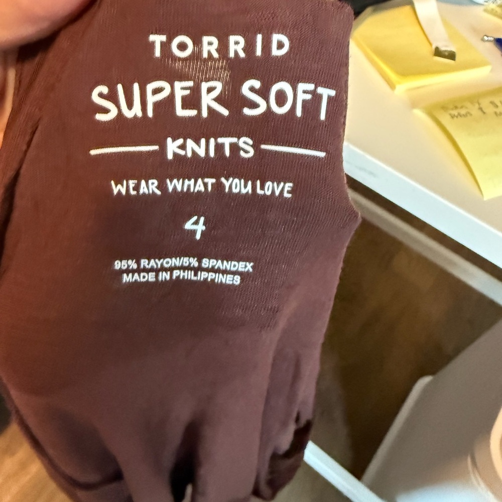 Torrid Rust Open Front Cardigan - Picture 5 of 6